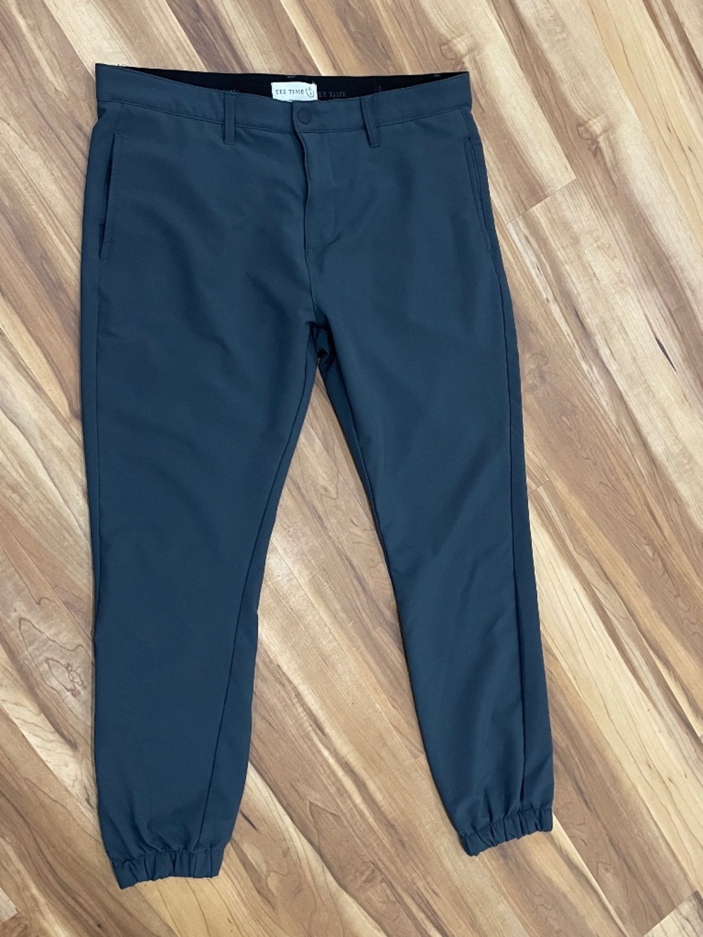 Tee Time Performance Men's Golf Pants Grey Flat Front Stretch Large